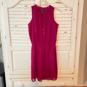 The Limited pink ruffle cinch waist dress XS NWT